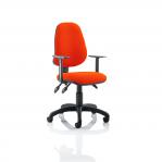 Eclipse III Lever Task Operator Chair Bespoke With Height Adjustable Arms In Orange KCUP0863