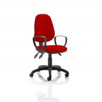 Eclipse III Lever Task Operator Chair Bespoke With Loop Arms In Post Box Red KCUP0864