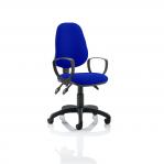 Eclipse Plus III Lever Task Operator Chair Bespoke With Loop Arms In Stevia Blue KCUP0865