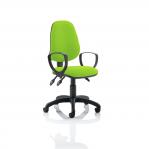 Eclipse Plus III Lever Task Operator Chair Bespoke With Loop Arms In Myrrh Green KCUP0866