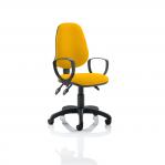 Eclipse Plus III Lever Task Operator Chair Bespoke With Loop Arms In Senna Yellow KCUP0867