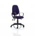 Eclipse III Lever Task Operator Chair Bespoke With Loop Arms In Purple KCUP0868