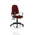 Eclipse III Lever Task Operator Chair Bespoke With Loop Arms In Ginseng Chilli KCUP0869