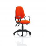 Eclipse III Lever Task Operator Chair Bespoke With Loop Arms In Orange KCUP0871