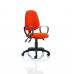 Eclipse III Lever Task Operator Chair Bespoke With Loop Arms In Orange KCUP0871