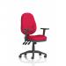 Eclipse Plus XL Lever Task Operator Chair With Height Adjustable Arms Bespoke Colour Back And Seat Bergamot Cherry KCUP0888