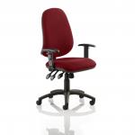 Eclipse XL Lever Task Operator Chair Bespoke With Height Adjustable Arms In Ginseng Chilli KCUP0893