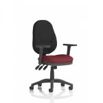 This dynamic general desk chair features a sleek eclipse design and XL lever for easy adjustability. The height adjustable arms and bespoke color seat in ginseng and chilli create a modern and functional look. Perfect for any work setting.