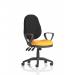 Eclipse Plus XL Lever Task Operator Chair With Loop Arms Bespoke Colour Seat Senna Yellow KCUP0915