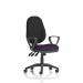 Eclipse Plus XL Lever Task Operator Chair With Loop Arms Bespoke Colour Seat Tansy Purple KCUP0916