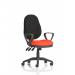 Eclipse Plus XL Lever Task Operator Chair With Loop Arms Bespoke Colour Seat Tabasco Orange KCUP0919