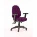 Luna II Lever Task Operator Chair Bespoke With Height Adjustable And Folding Arms In Purple KCUP0924
