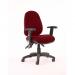 Luna II Lever Task Operator Chair Bespoke With Height Adjustable And Folding Arms In Ginseng Chilli KCUP0925