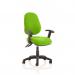 Luna II Lever Task Operator Chair Bespoke With Height Adjustable Arms In Lime KCUP0930