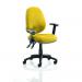 Luna II Lever Task Operator Chair Bespoke With Height Adjustable Arms In Yellow KCUP0931