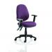 Luna II Lever Task Operator Chair Bespoke With Height Adjustable Arms In Purple KCUP0932