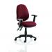 Luna II Lever Task Operator Chair Bespoke With Height Adjustable Arms In Ginseng Chilli KCUP0933