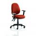 Luna II Lever Task Operator Chair Bespoke With Height Adjustable Arms In Orange KCUP0935