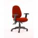 Luna III Lever Task Operator Chair Bespoke With Height Adjustable Arms In Orange KCUP0959