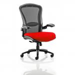 Houston Heavy Duty Task Operator Chair Black Mesh Back Bespoke Colour Seat Bergamot Cherry KCUP0993