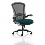Houston Heavy Duty Task Operator Chair Black Mesh Back Bespoke Colour Seat Maringa Teal KCUP0995