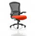 Houston Heavy Duty Task Operator Chair Black Mesh Back Bespoke Colour Seat Tabasco Orange KCUP0996