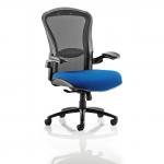 Houston Heavy Duty Task Operator Chair Black Mesh Back Bespoke Colour Seat Stevia Blue KCUP0998