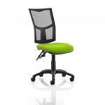 Eclipse II Lever Task Operator Chair Mesh Back With Bespoke Colour Seat in Lime KCUP1002