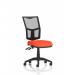 Eclipse Plus II Lever Task Operator Chair Mesh Back Bespoke Colour Seat Tabasco Orange KCUP1004