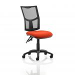 Eclipse Plus II Lever Task Operator Chair Mesh Back With Bespoke Colour Seat in Tabasco Orange KCUP1004