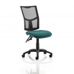 Eclipse II Lever Task Operator Chair Mesh Back With Bespoke Colour Seat in Teal KCUP1007