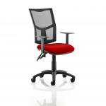 Eclipse II Lever Task Operator Chair Mesh Back With Bespoke Colour Seat in Bergamot Cherry With Height Adjustable Arms KCUP1009