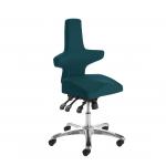 Saltire Posture Chair Black With Bespoke Colour in Maringa Teal KCUP1031
