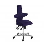 Saltire Posture Chair Black With Bespoke Colour in Tansy Purple KCUP1032