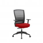 Norton Task Operator Mesh Back Chair With Bespoke Colour Seat Tabasco Red KCUP1036