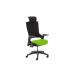 Molet Task Exec Black Frame Black Fabric Back Chair With Black Fabric Headrest With Bespoke Colour Seat Lime KCUP1066