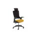 Molet Task Exec Black Frame Black Fabric Back Chair With Black Fabric Headrest With Bespoke Colour Seat Yellow KCUP1069