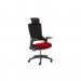Molet Task Exec Black Frame Black Fabric Back Chair With Black Fabric Headrest With Bespoke Colour Seat Ginseng Chilli KCUP1070