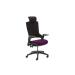 Molet Task Exec Black Frame Black Fabric Back Chair With Black Fabric Headrest With Bespoke Colour Seat Purple KCUP1072