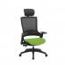 Molet Task Exec Black Frame Black Mesh Back Chair With Black Fabric Headrest With Bespoke Colour Seat Lime KCUP1082