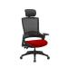 Molet Task Exec Black Frame Black Mesh Back Chair With Black Fabric Headrest With Bespoke Colour Seat Orange KCUP1084