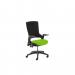 Molet Task Exec Black Frame Black Fabric Chair With Bespoke Colour Seat Lime KCUP1098
