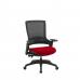 Molet Task Exec Black Frame Black Mesh Back Chair With Bespoke Colour Seat Post Box Red KCUP1113