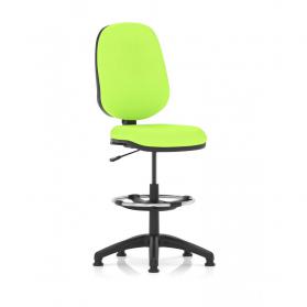 Eclipse Plus I Lever Task Operator Chair With High Rise Draughtsman Kit Bespoke Colour Back And Seat Myrrh Green KCUP1123