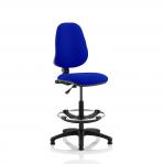 Eclipse I Lever Task Operator Chair Admiral Blue Fully Bespoke Colour With Hi Rise Draughtsman Kit KCUP1124