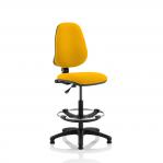 Eclipse Plus I Lever Task Operator Chair Senna Yellow Fully Bespoke Colour With High Rise Draughtsman Kit KCUP1126