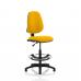 Eclipse I Lever Task Operator Chair Yellow Fully Bespoke Colour With Hi Rise Draughtsman Kit KCUP1126