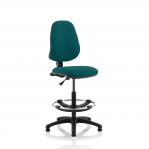 Eclipse I Lever Task Operator Chair Teal Fully Bespoke Colour With Hi Rise Draughtsman Kit KCUP1128