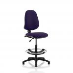 Eclipse Plus I Lever Task Operator Chair Tansy Purple Fully Bespoke Colour With High Rise Draughtsman Kit KCUP1129