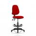 Eclipse II Lever Task Operator Chair Post Box Red Fully Bespoke Colour With Hi Rise Draughtsman Kit KCUP1146